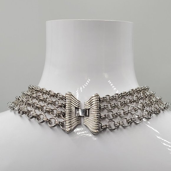 Monet Vintage Chain Mail Necklace & Bracelet Set - Picture 9 of 16